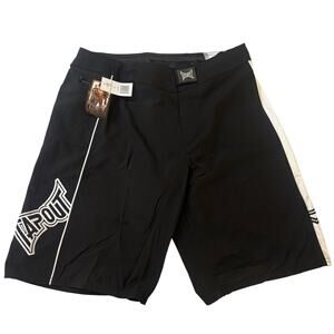 Tapout Board Shorts 34 NWT Black White Y2K 2000s Authentic Training Made Taiwan